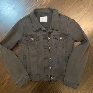 Old Navy black jean jacket, girls size 14.